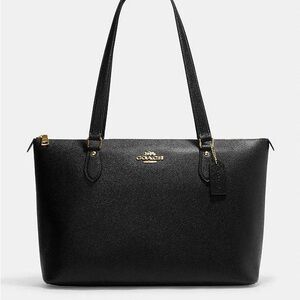 Coach Black Leather Tote Bag